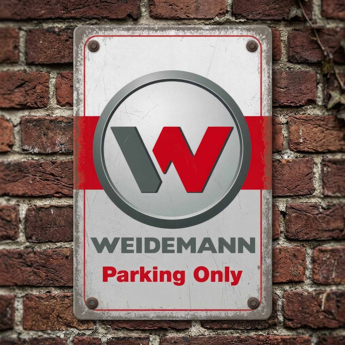 Blechschild ?Weidemann Parking Only?