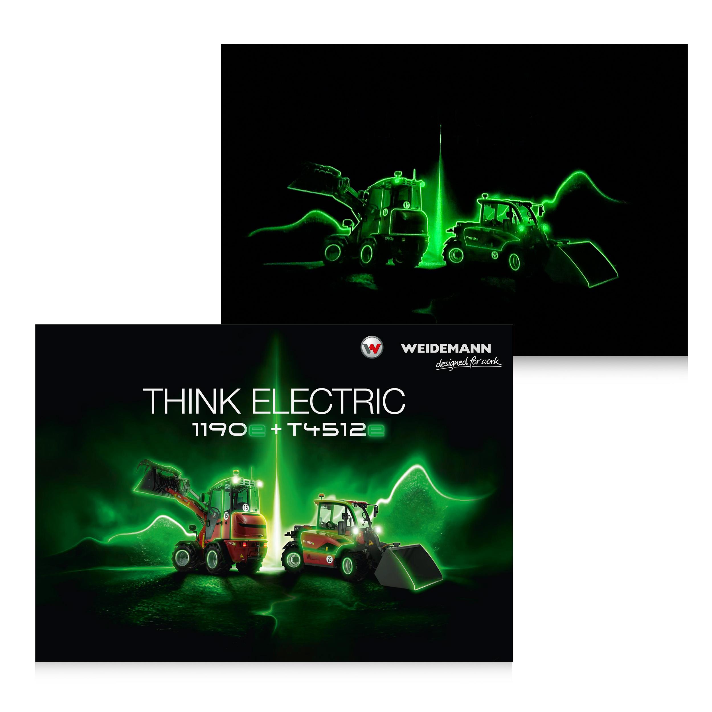 Glow-in-the-dark-Poster „THINK ELECTRIC“